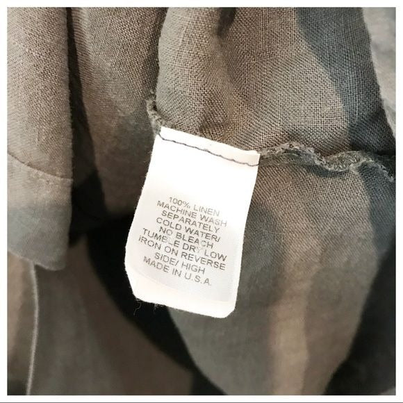 Soft Surroundings Linen Button Down Size Large
