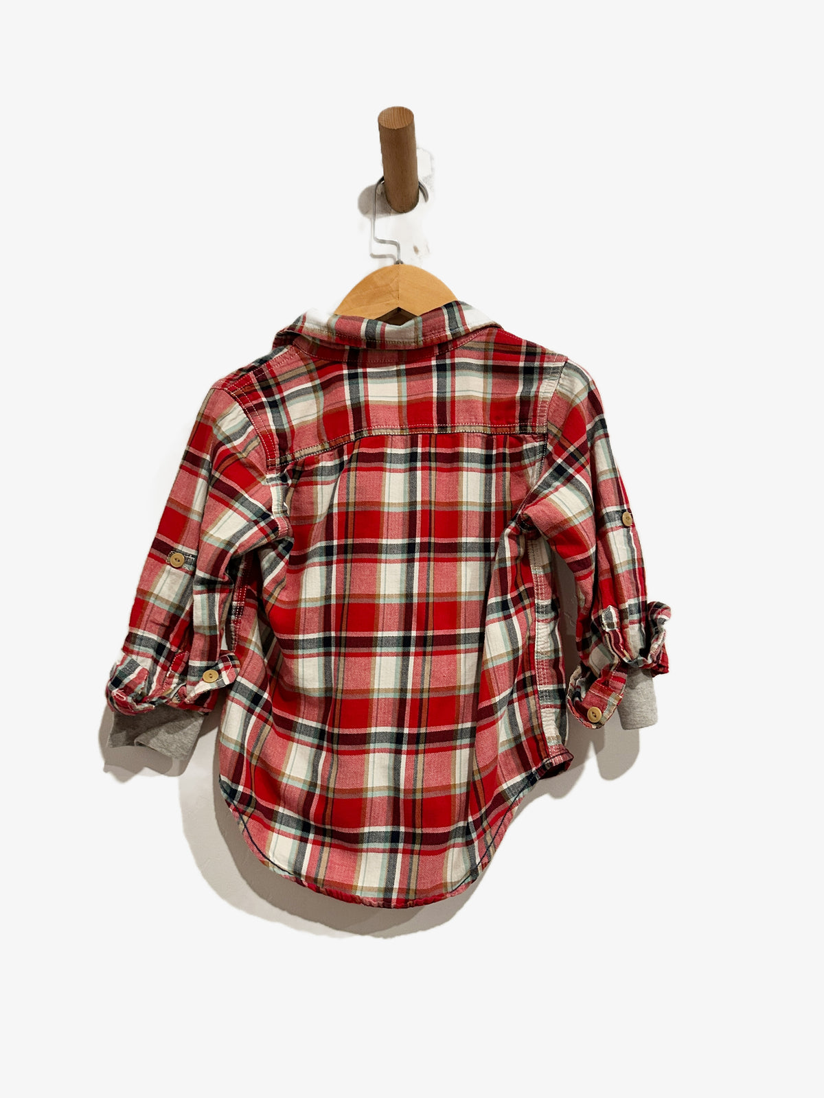 Baby Gap Red Plaid Button Down - 3
