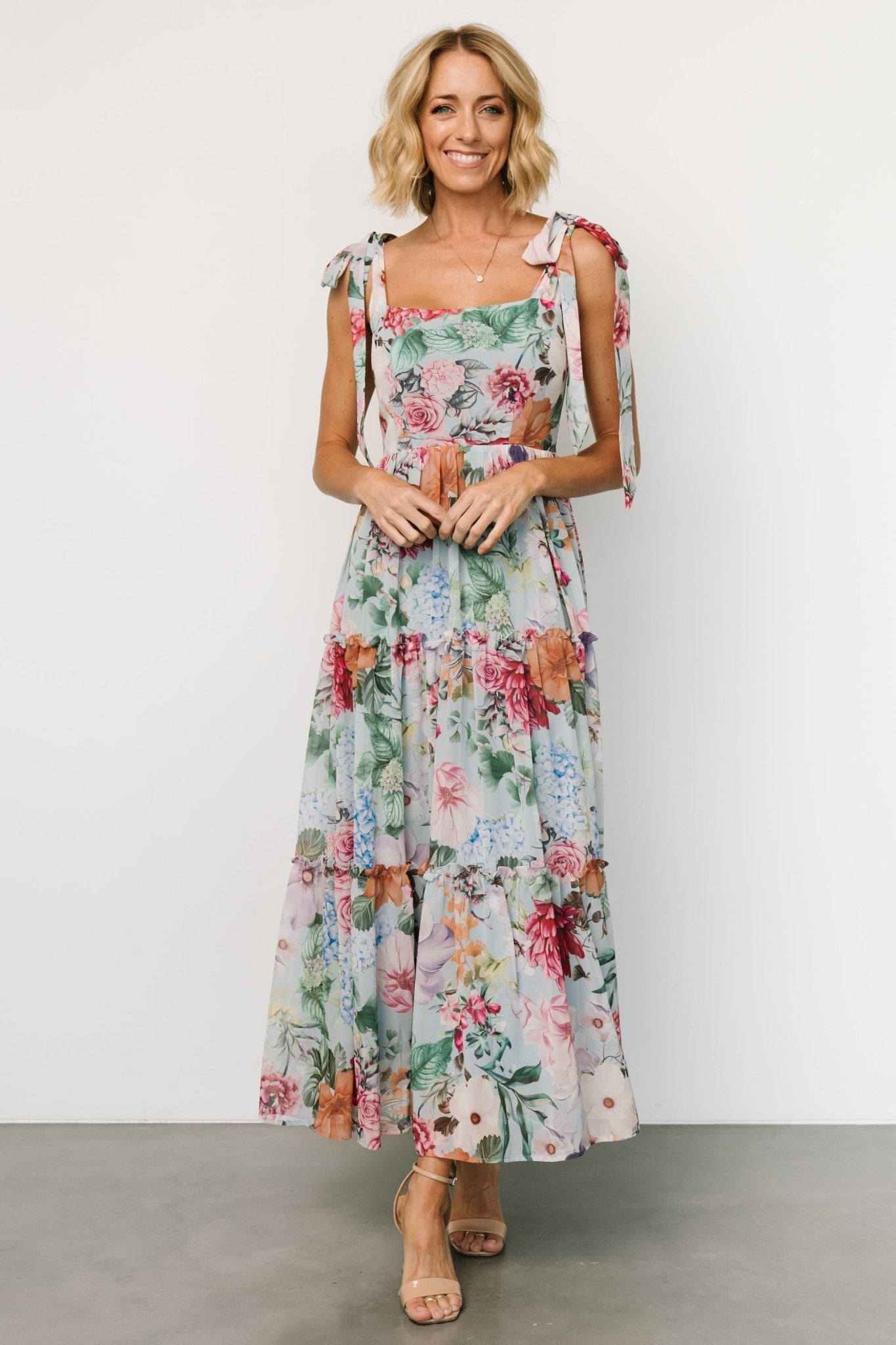 Baltic Born Blue Floral Maxi Dress - Large Ernest Grace Baltic Born Blue Floral Maxi Dress - Large Ernest Grace