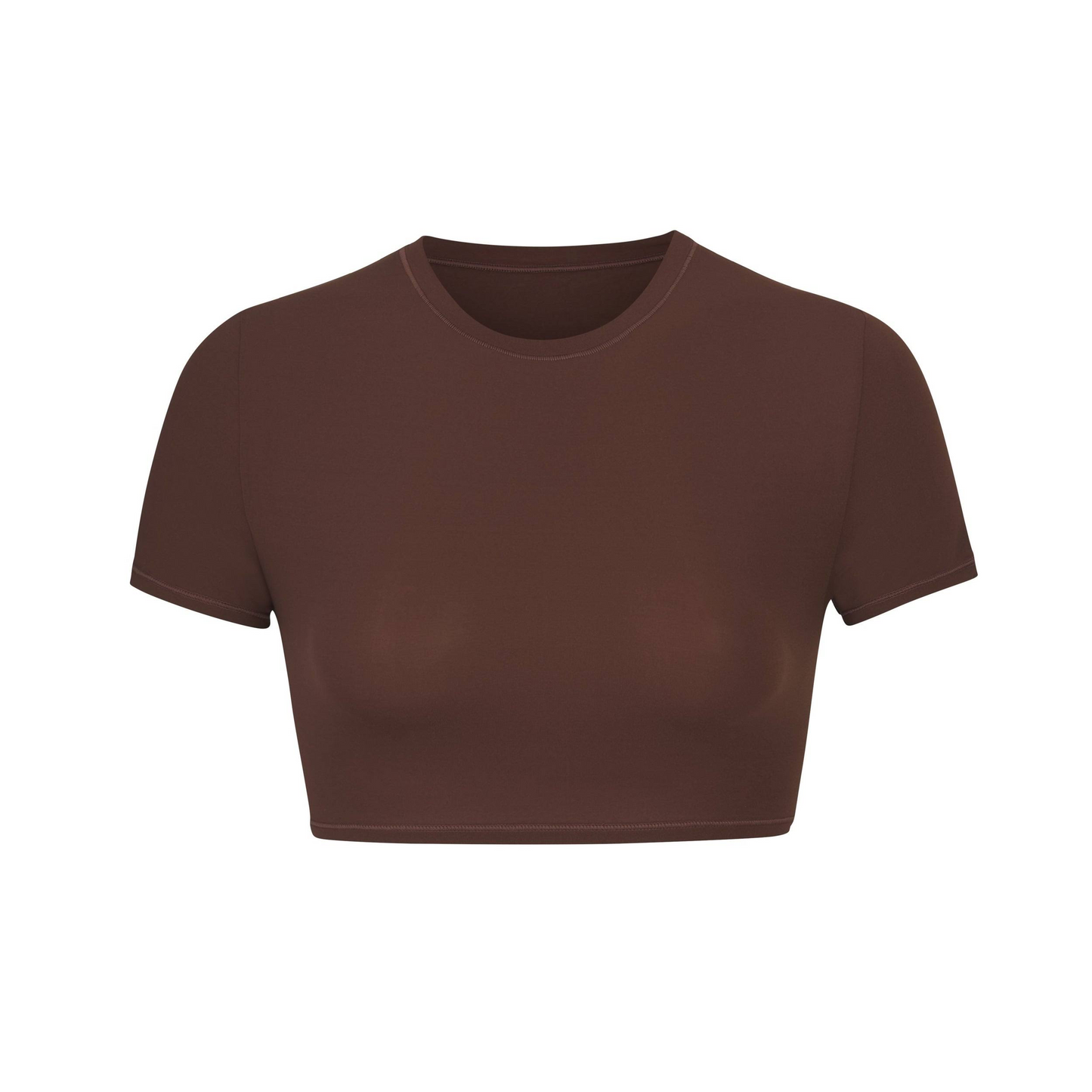 Skims Fits Everybody Brown Cropped Tee - Small