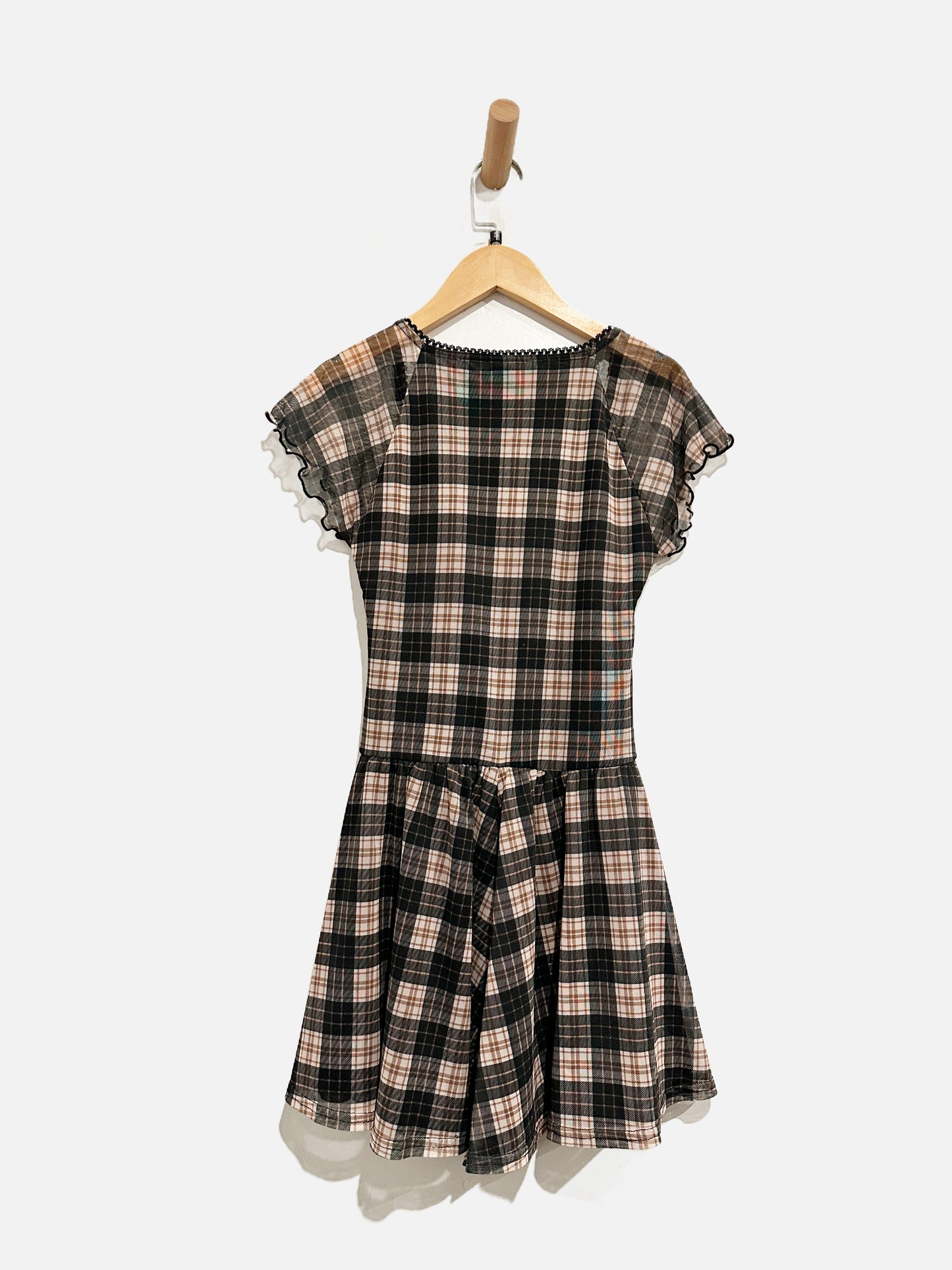 Urban Outfitters Plaid Ruffle Romper - Small