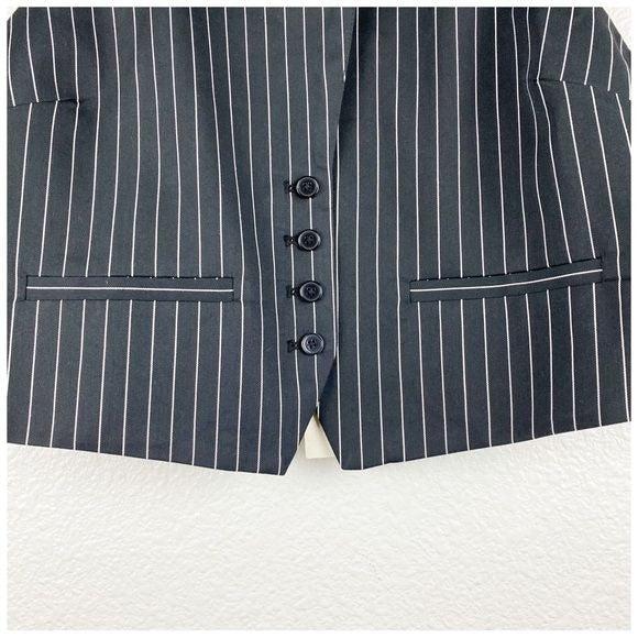 Anthropologie Maeve Black and White Pinstripe Vest Size 10