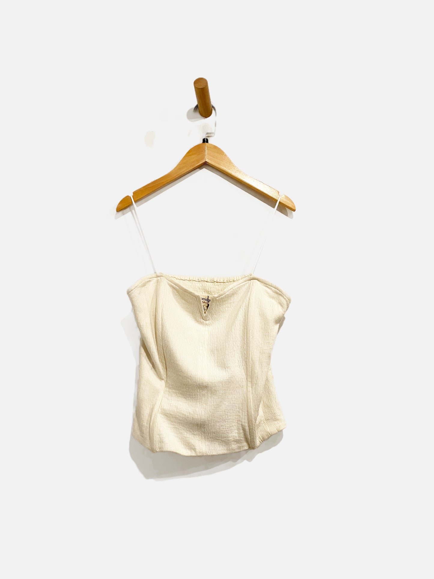 Anthropologie Porridge Cream Smocked Sleeveless Top - Small