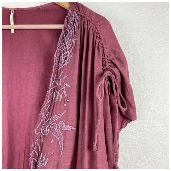 Free People Weila Romper in Pomegranate Size Large