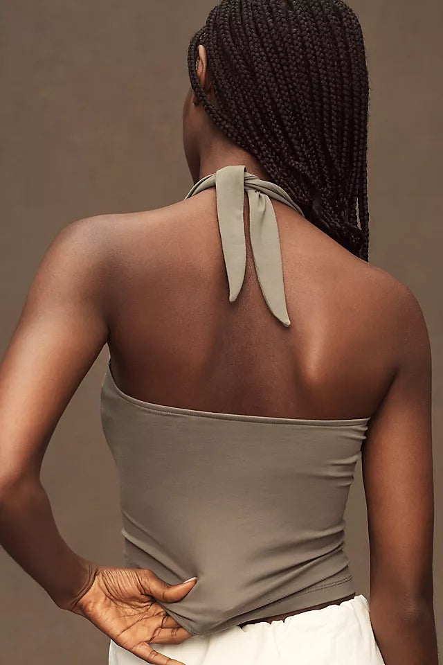 Anthropologie NWT Green Halter Tank - Medium