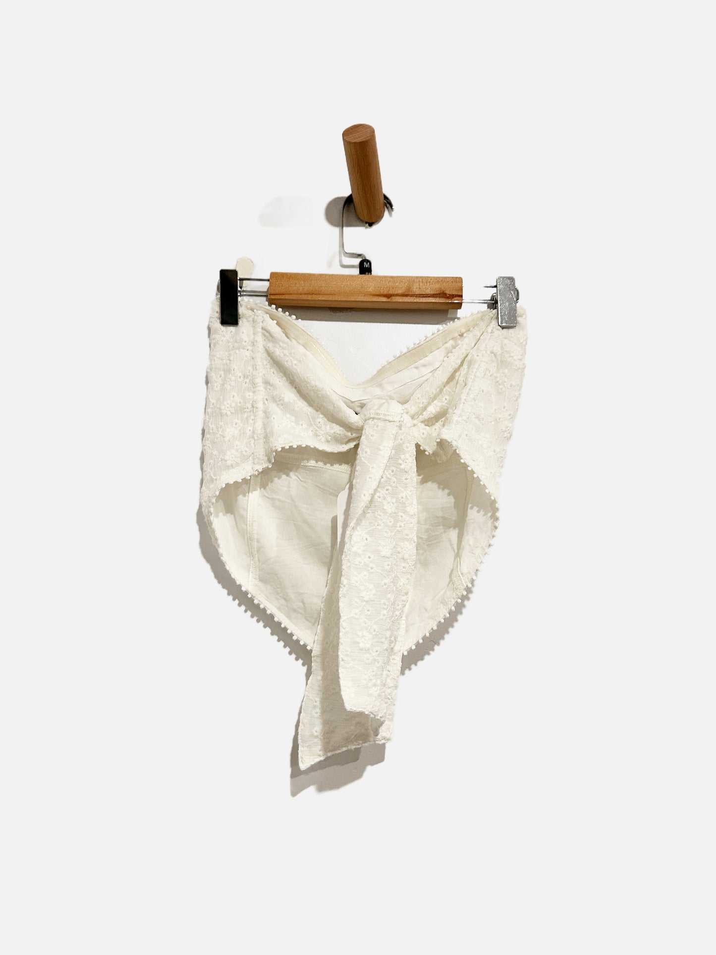 Abercrombie & Fitch White Eyelet Handkerchief Top - Medium