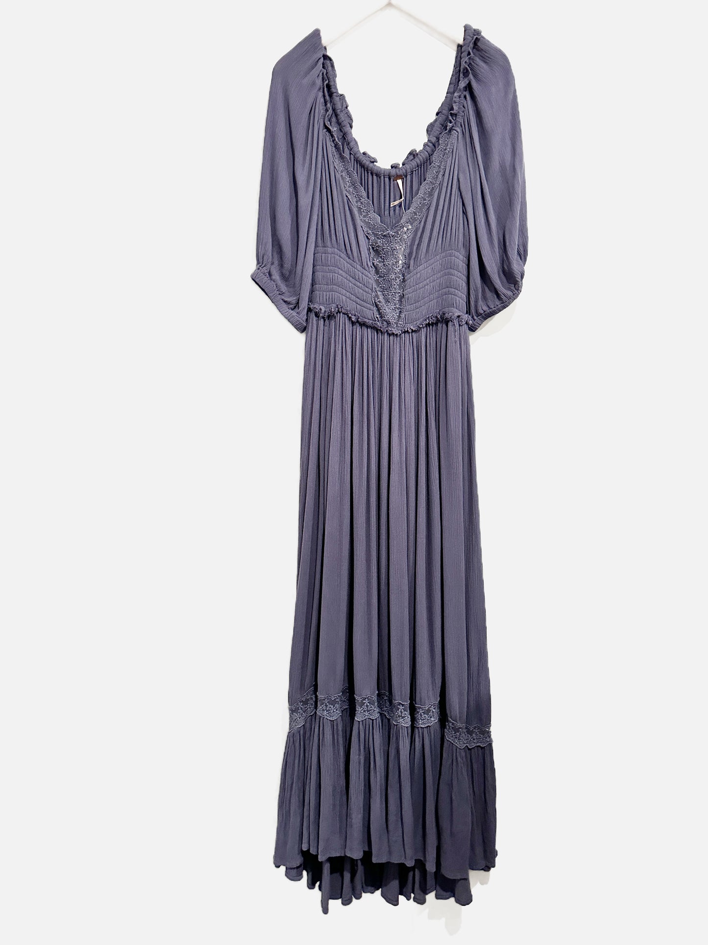 Free People Natural Beauty Lace Midi Dress - XS