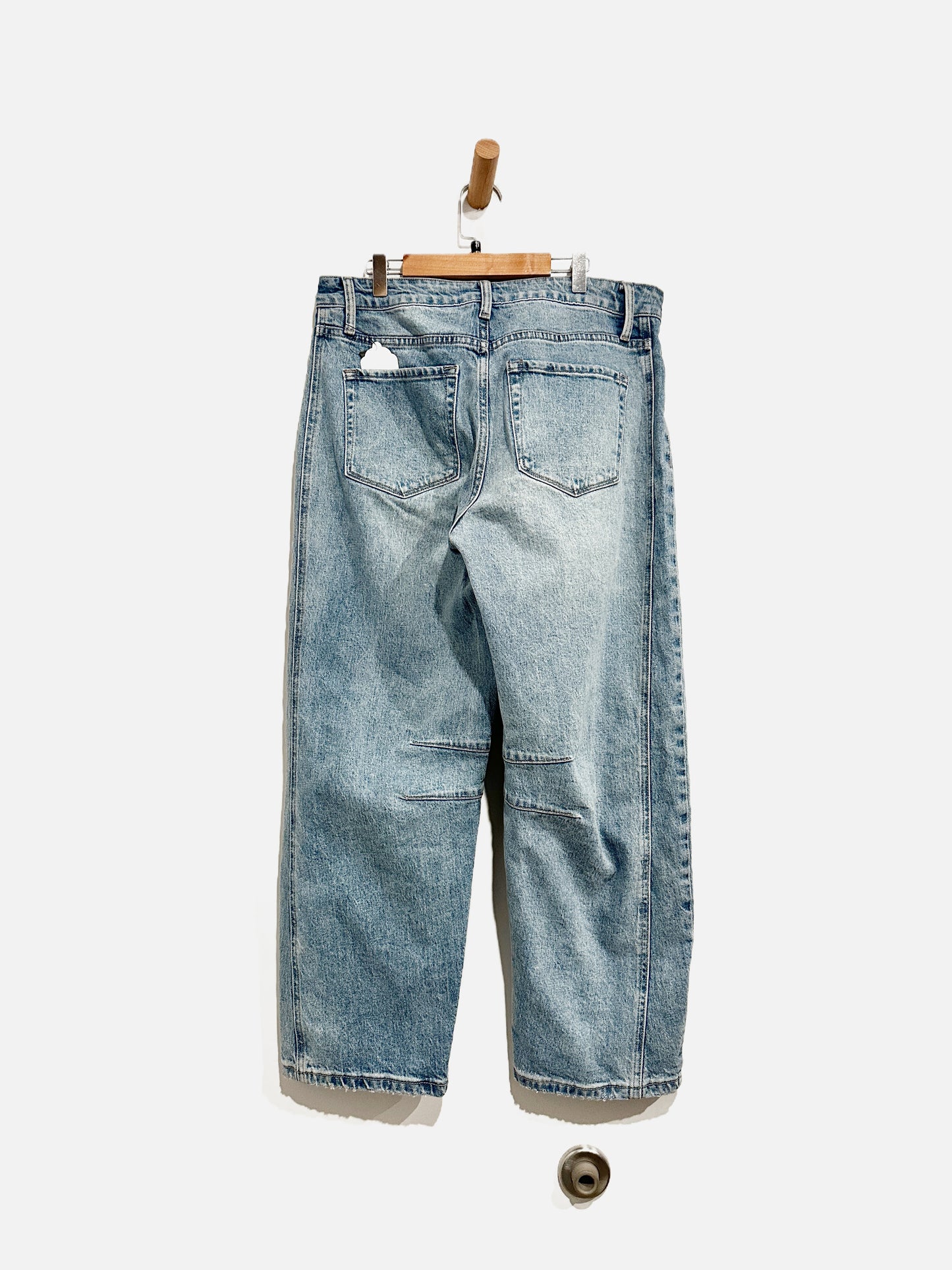 12th Tribe Light Wash Barrel Roll Jeans - 29