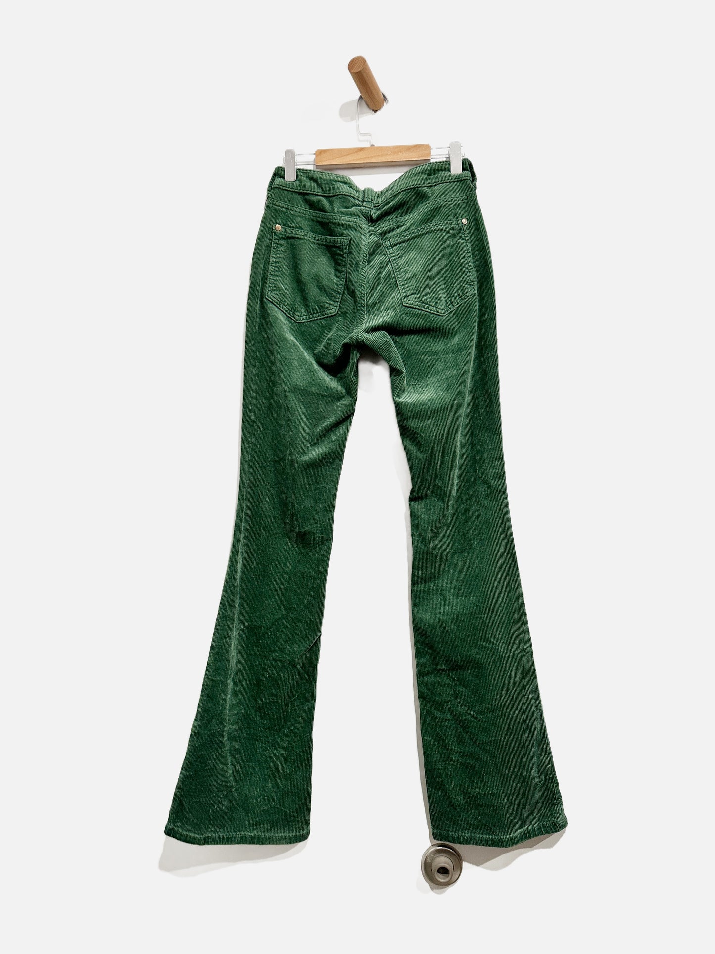 Anthropologie Pilcro Green Corduroy Flare Pants - 24