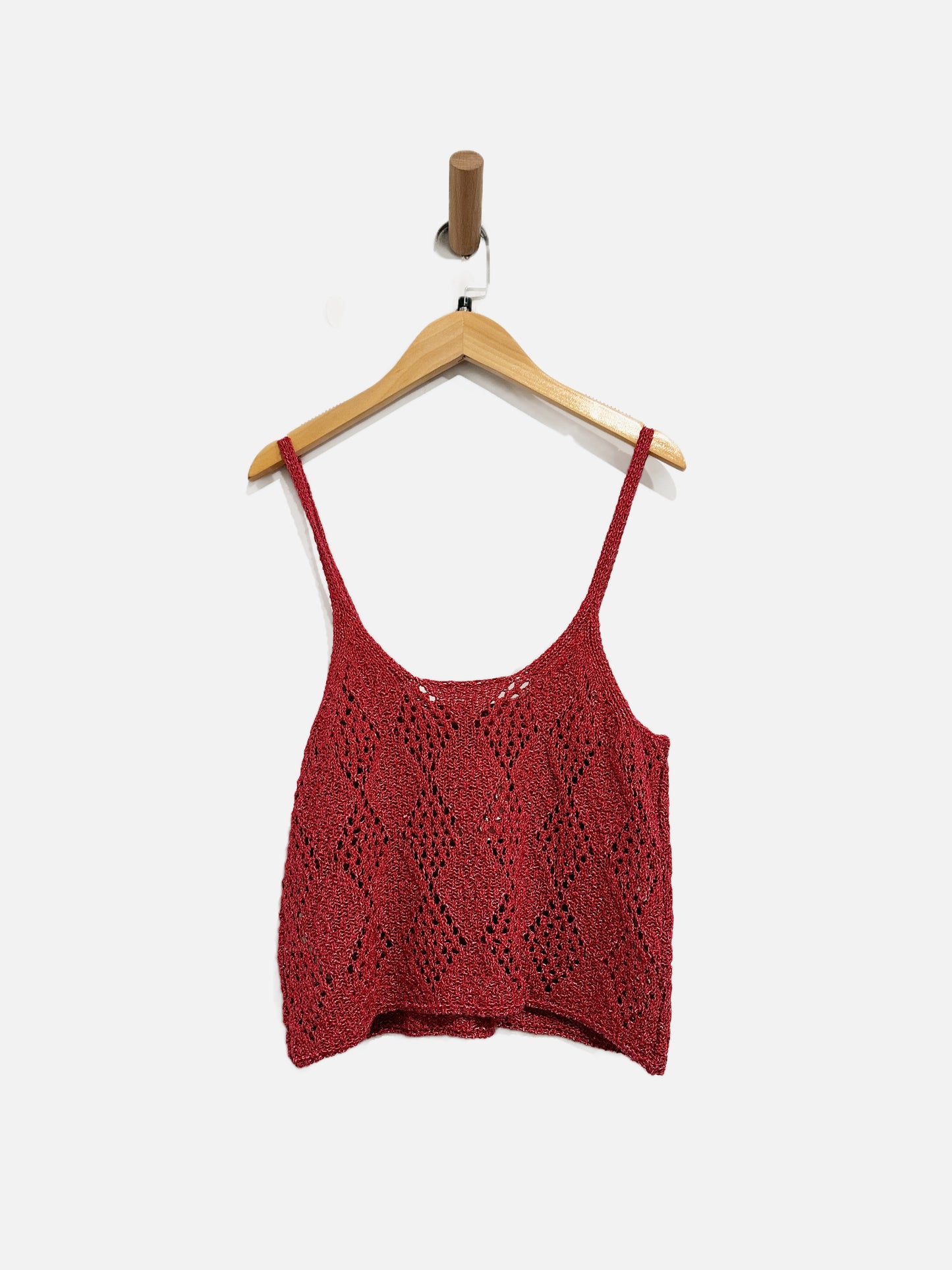 Free People Pink Cable Knit Tank