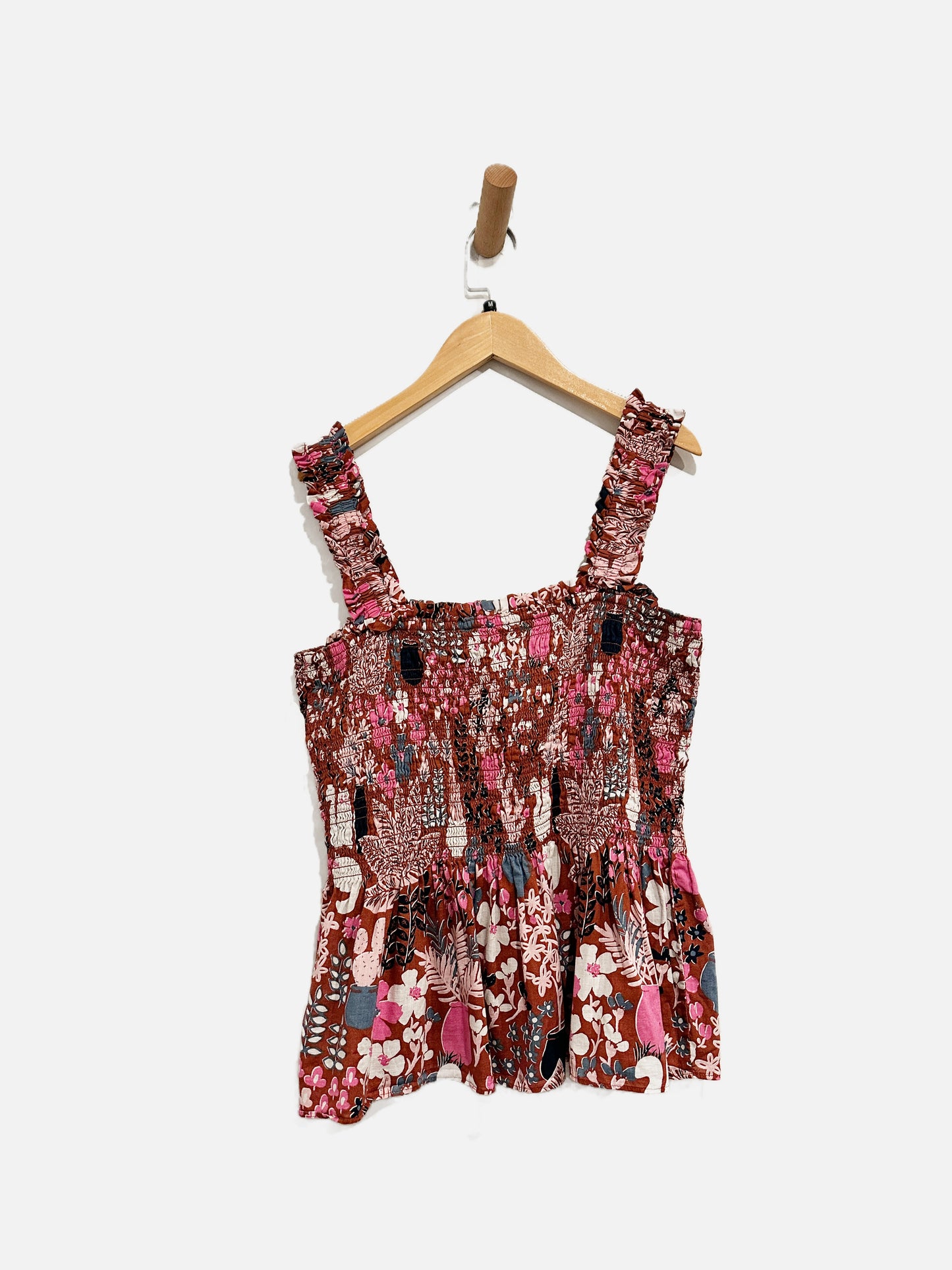 Kate Spade Maroon Floral Tank Top - Medium