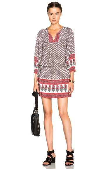 Ulla Johnson Red and Cream Floral Mini Dress - 2