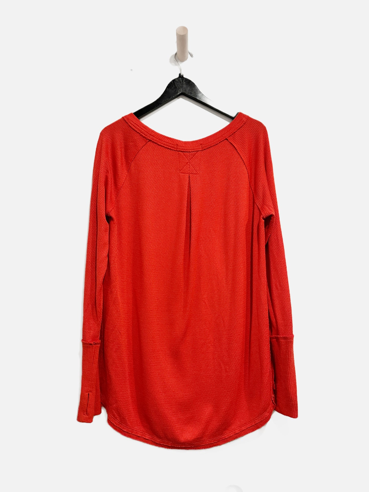 Free People Snowy Thermal Coral Long Sleeve Knit Top- Medium