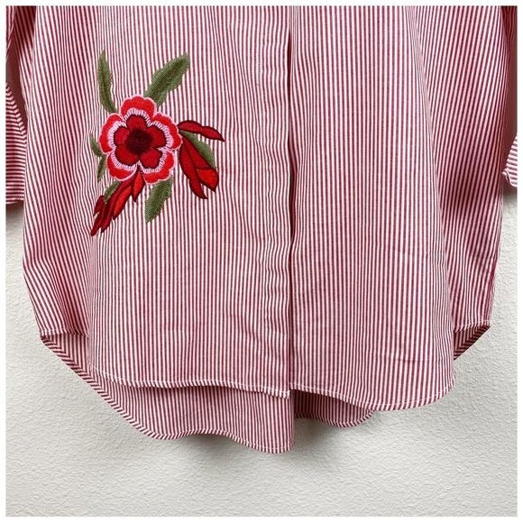 NWT Walter Baker Hilary Tunic in Red/White Stripe Size Large