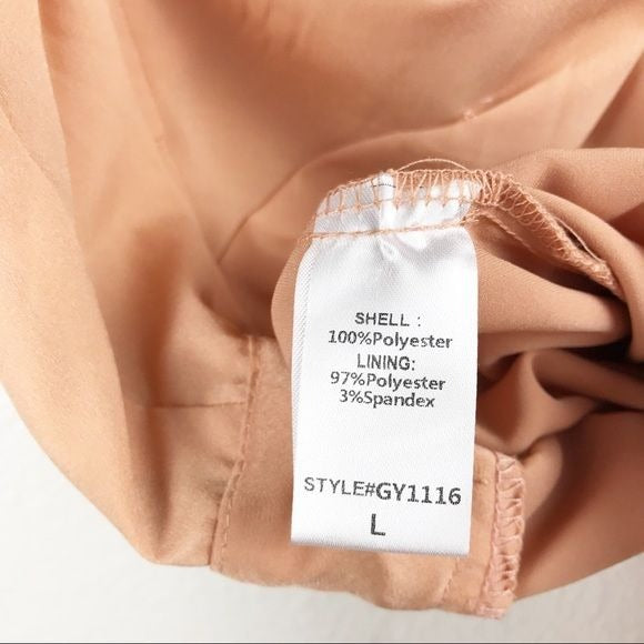 Do+Be Orange Satin Jumpsuit Size Large