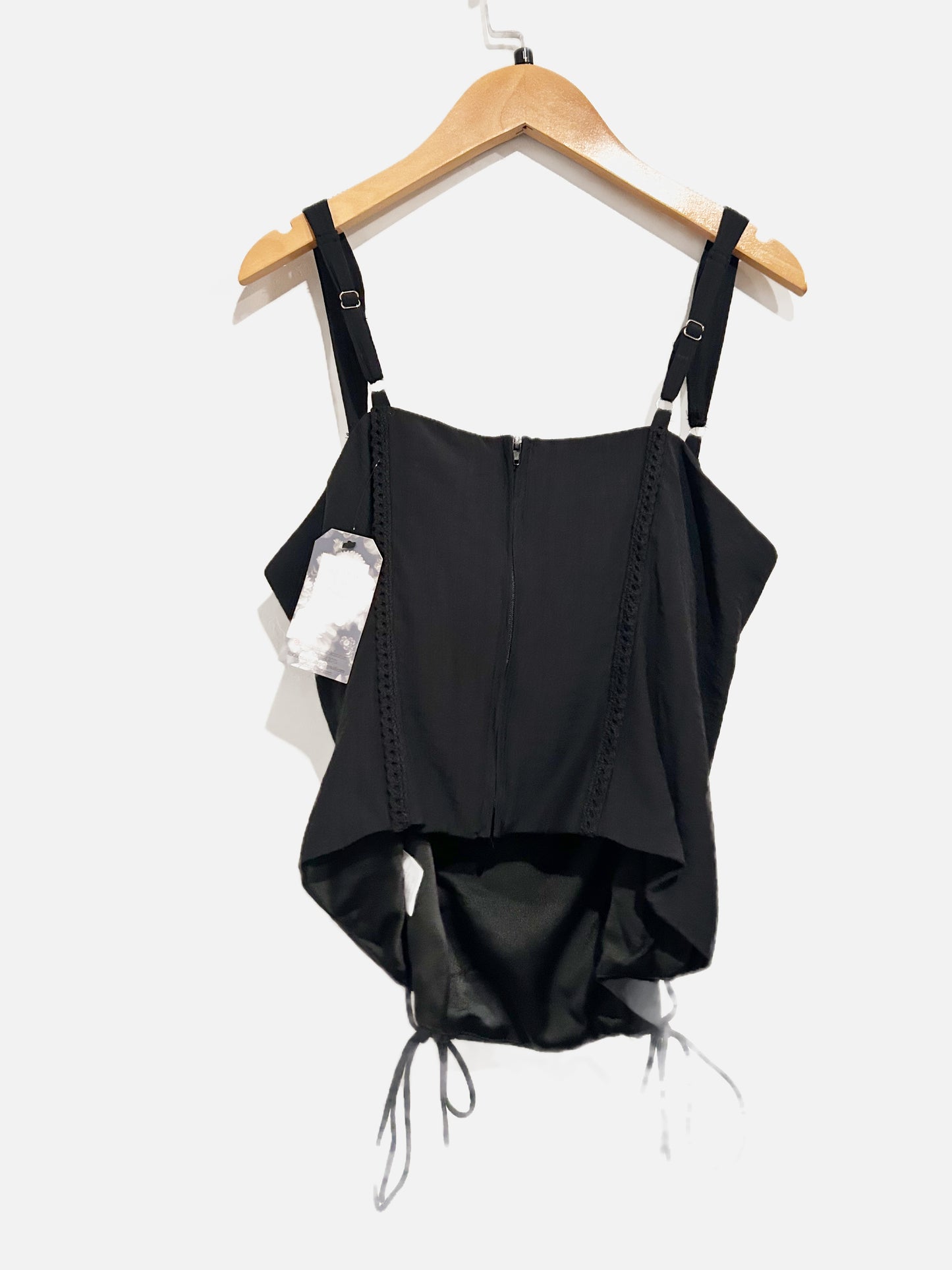 Easel Black Corset Tank - Large