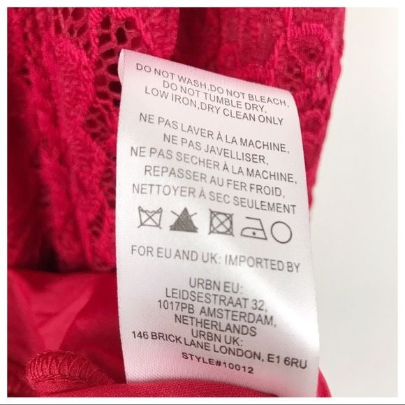 Anthropologie Hutch Seamed Lace Midi Dress in Red Size 0