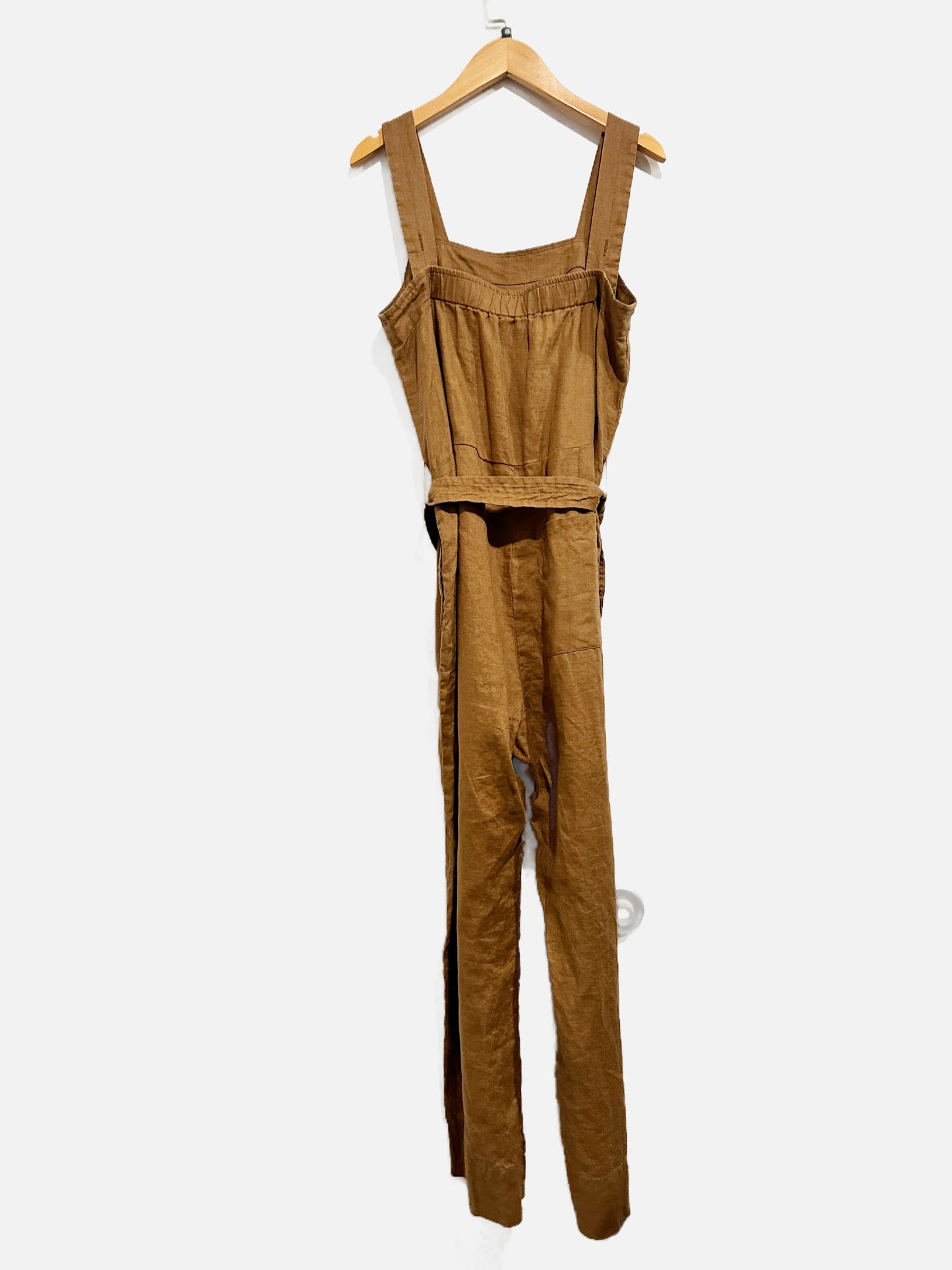 Quince Brown Linen Jumpsuit - XS
