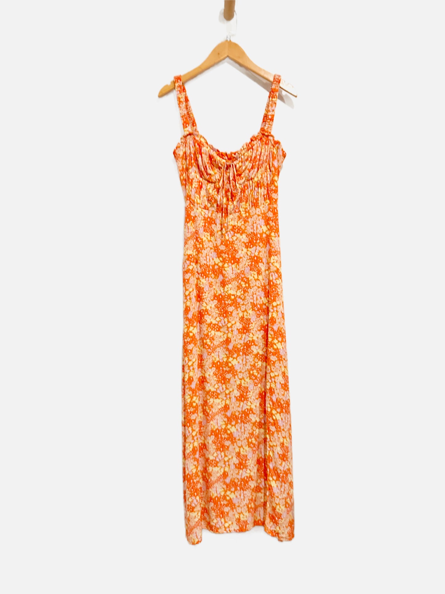 ASTR Orange Floral Maxi Dress - XS