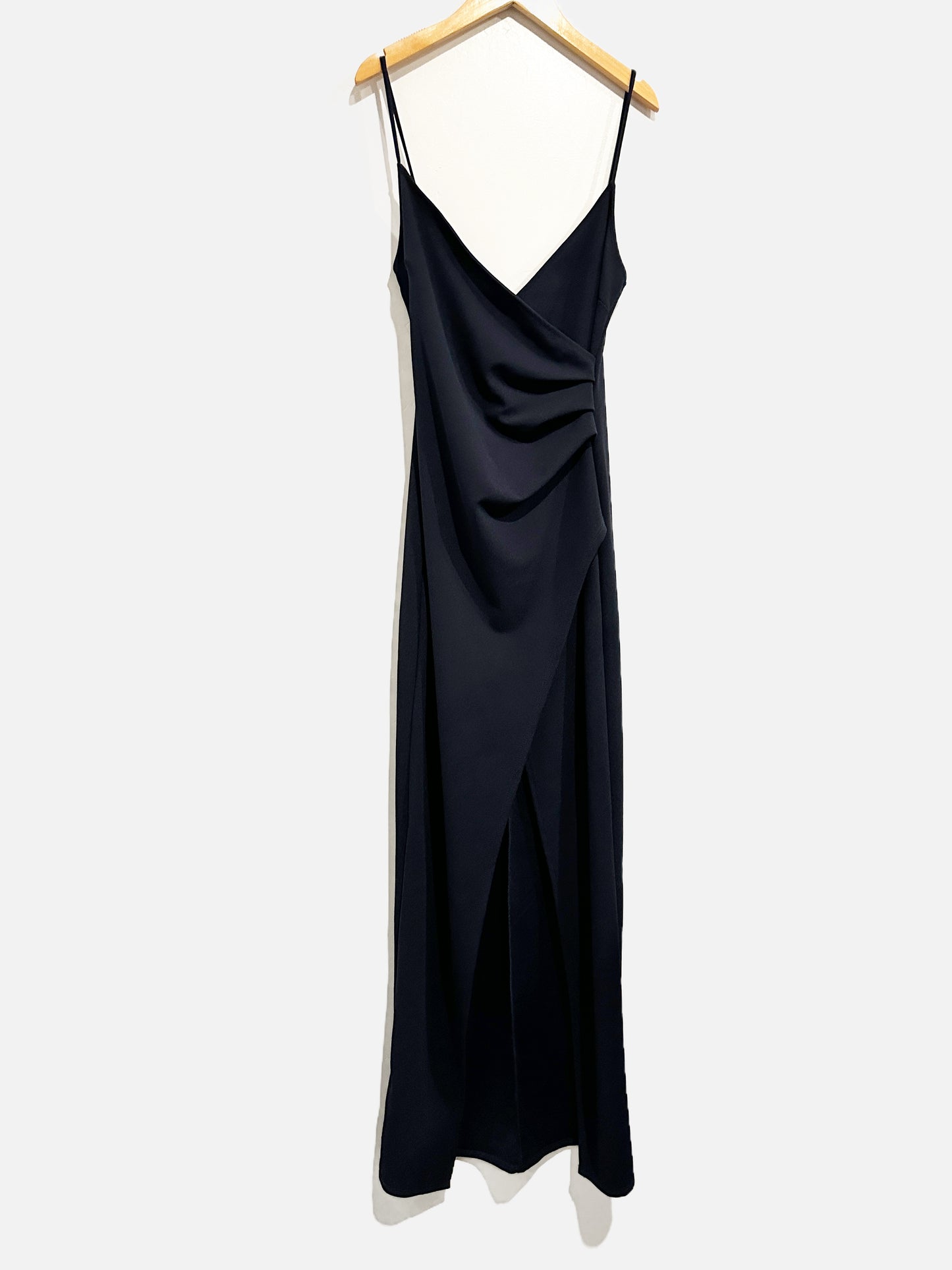 Lulus Navy High Slit Midi Dress - Small