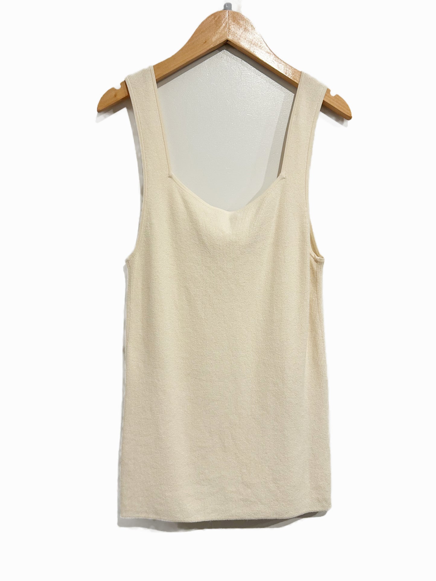 Madewell Bradbury Square-Neck Sweater Tank in Antique Cream - Large