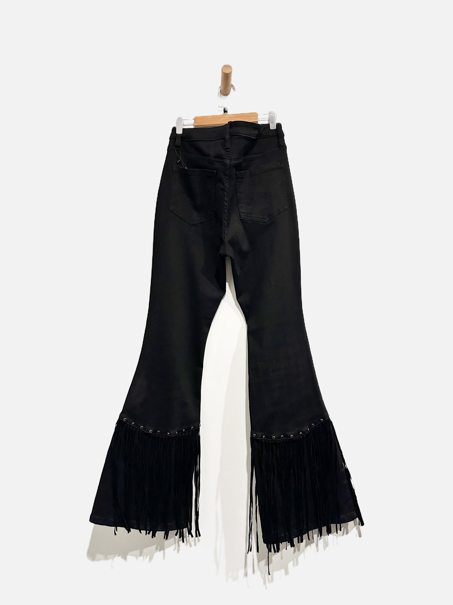 Idyllwind Black Fringe Studded Flare Jeans - 10
