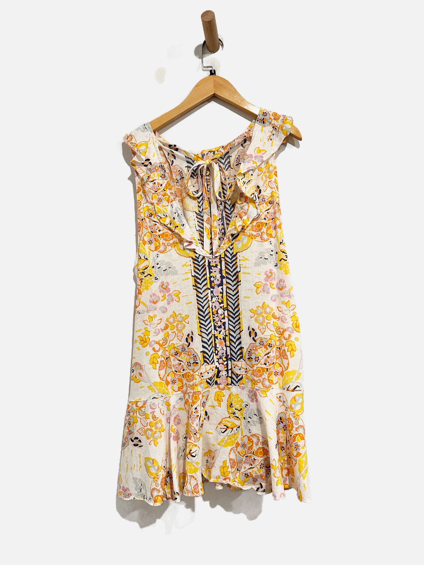 Free People Summer in Tulum Orange Floral Tunic - Small