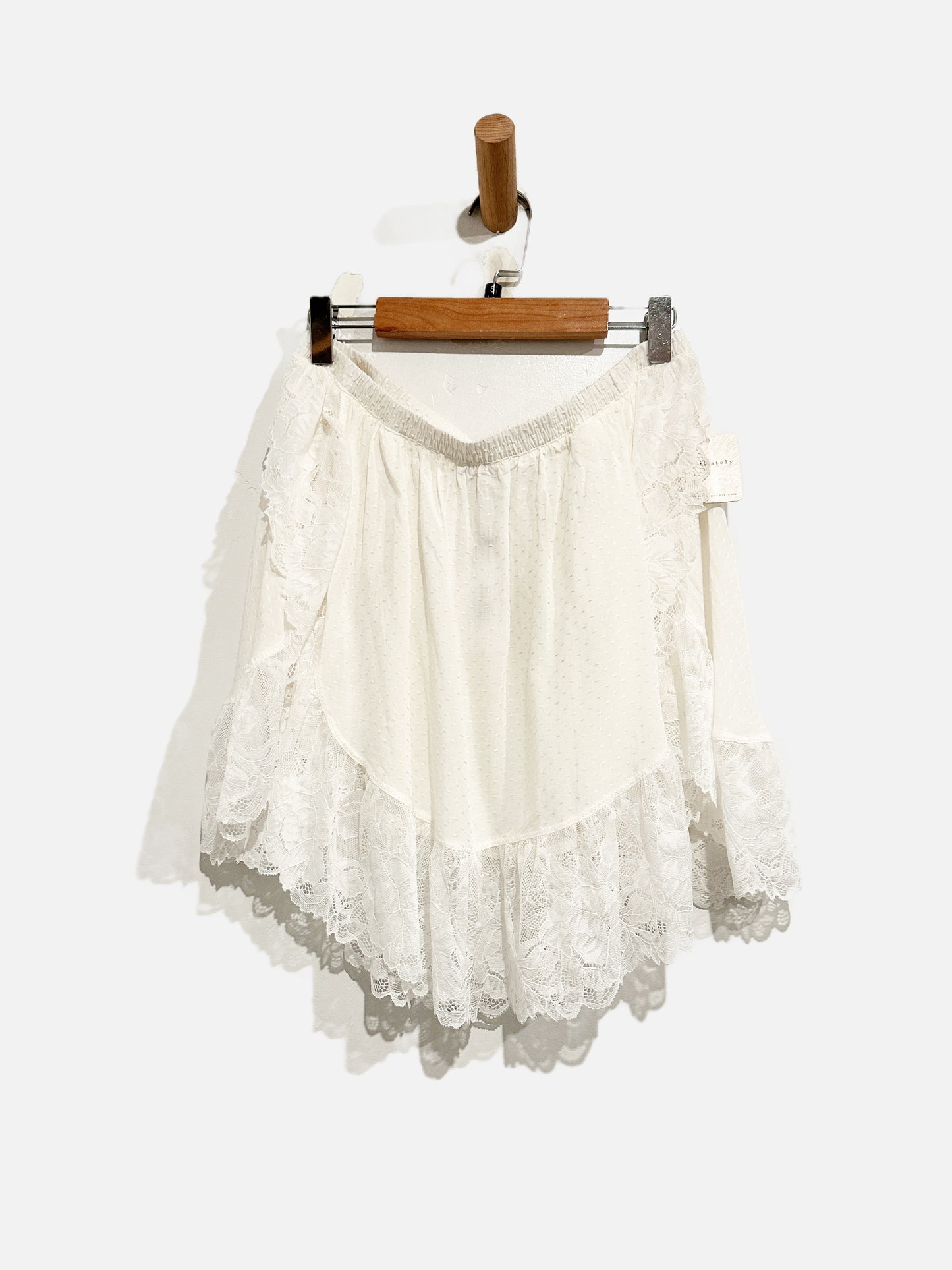 Free People Spring Fling White Lace Skirt - Small