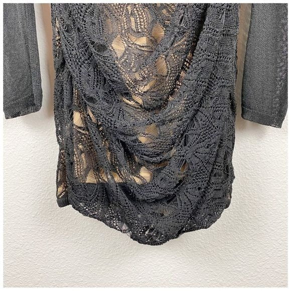 NWT Dagmar Black Crochet LS Dress Size Large