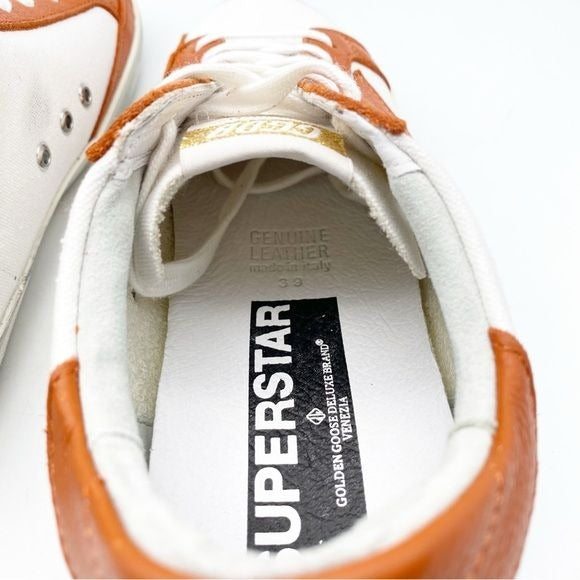 NIB Golden Goose Superstar distressed leather and suede sneakers Size 39