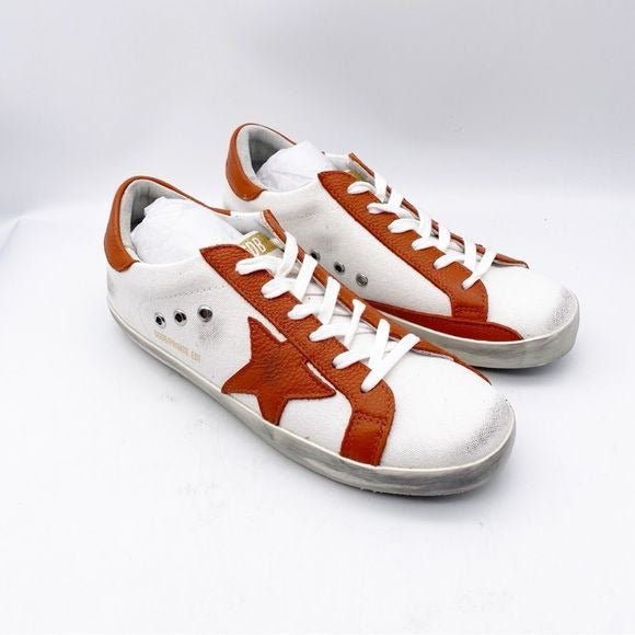 NIB Golden Goose Superstar distressed leather and suede sneakers Size 39