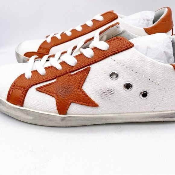 NIB Golden Goose Superstar distressed leather and suede sneakers Size 39