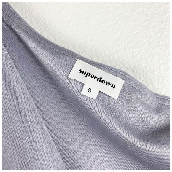 Superdown Jenna One Shoulder Dress in Grey Size Small