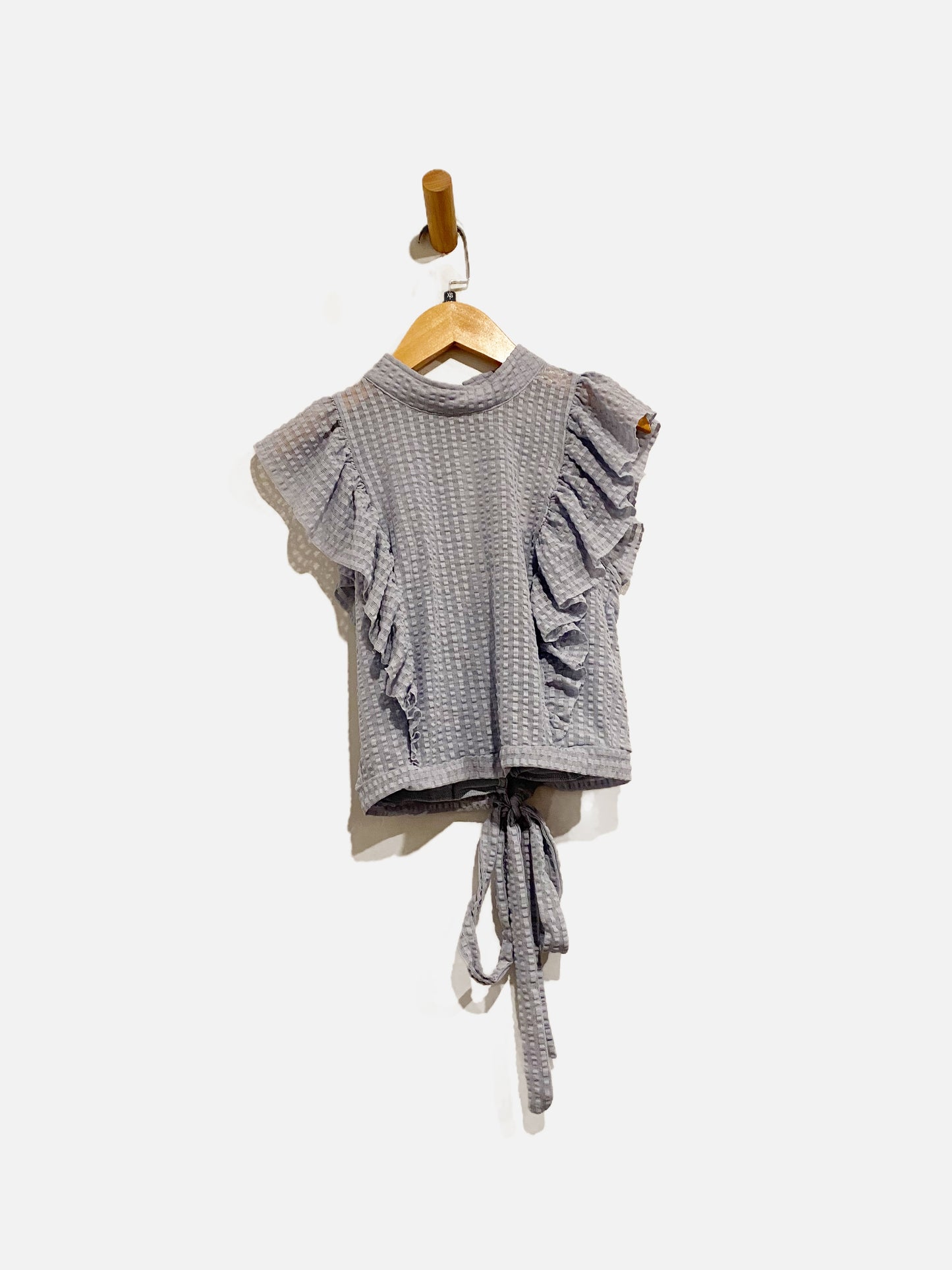 Anthropologie Maeve Blue Ruffle Tank - XS