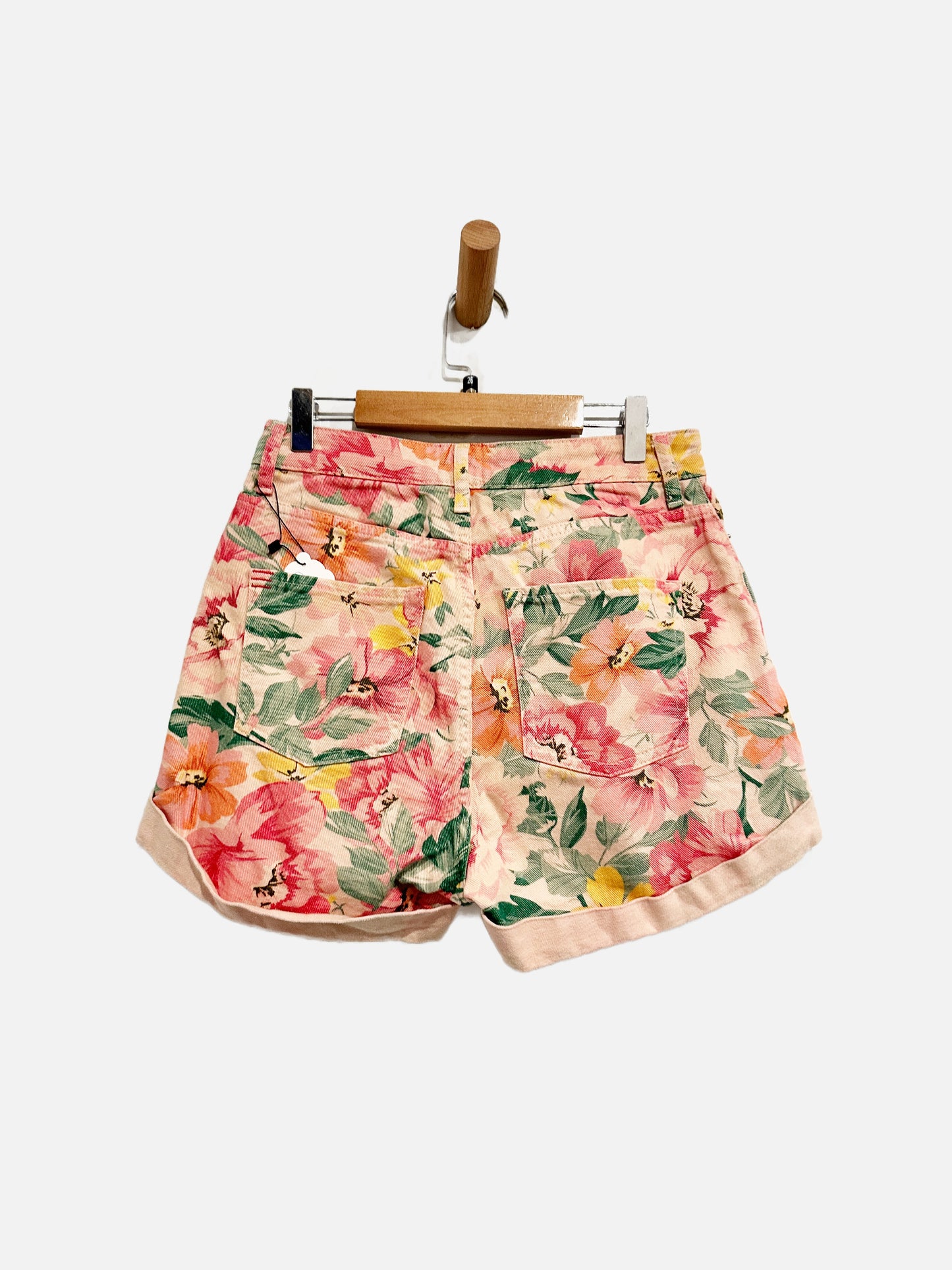 UO BDG Pink Floral Denim Shorts - 26