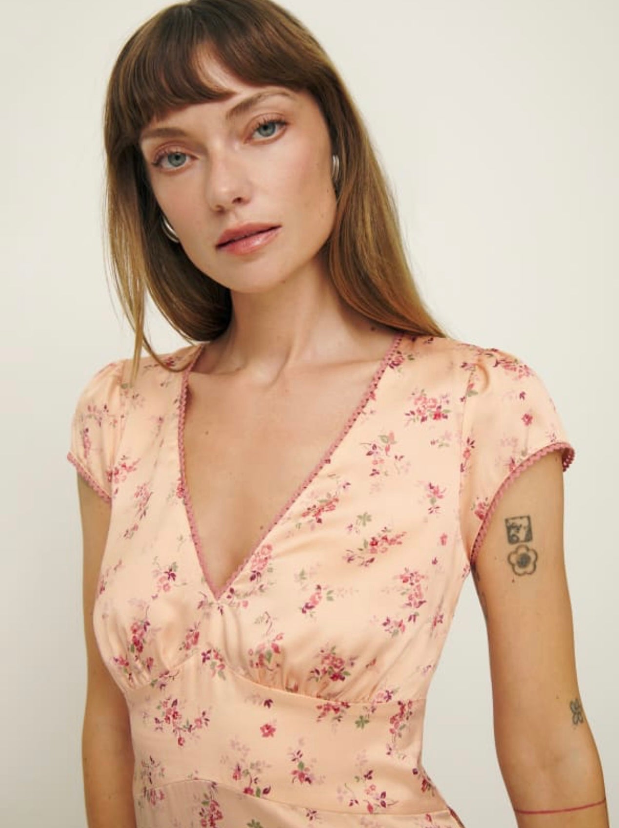 Reformation NWT Pink Floral Amelia Silk Mini Dress - 8