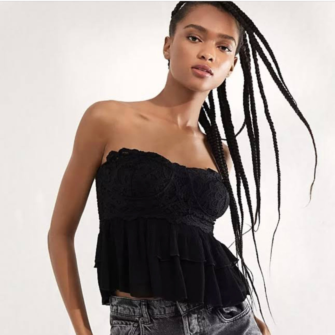 Free People Black Adella Tube Top - Medium