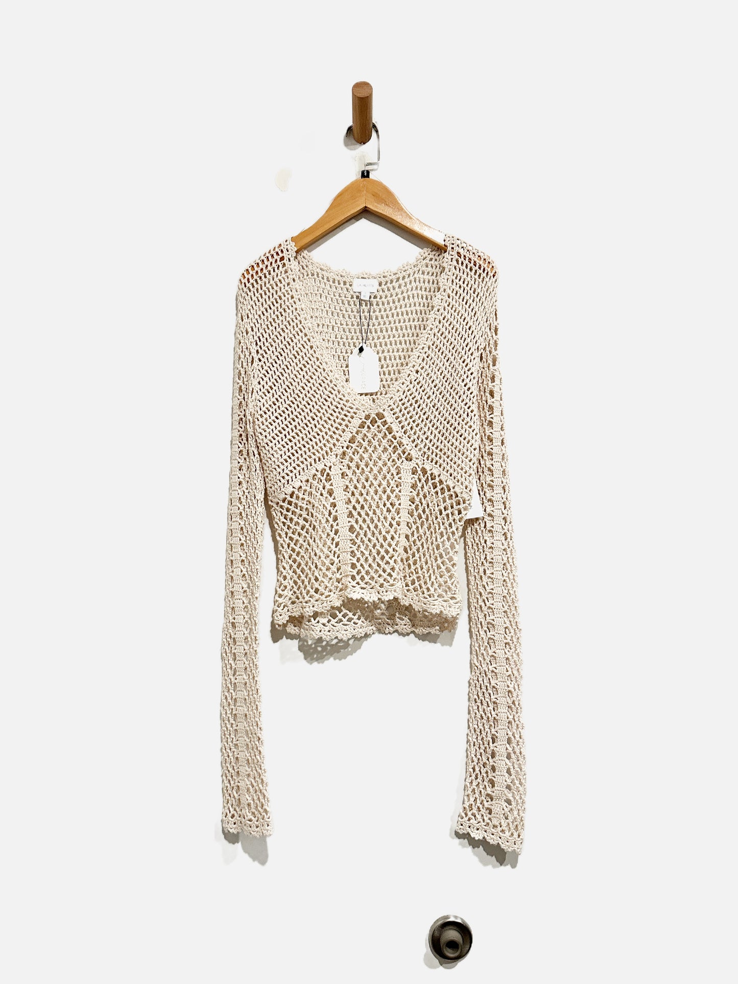 LA Hearts NWT Crochet V Neck Sweater - Small