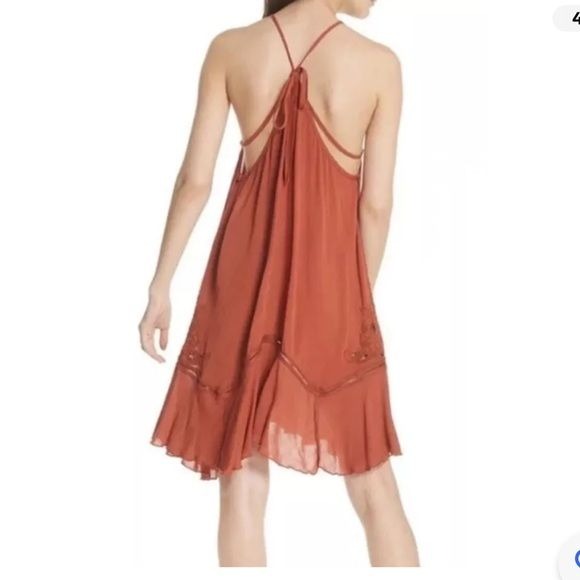 Free People Heat Wave Tunic Dress in Terracotta Size XS