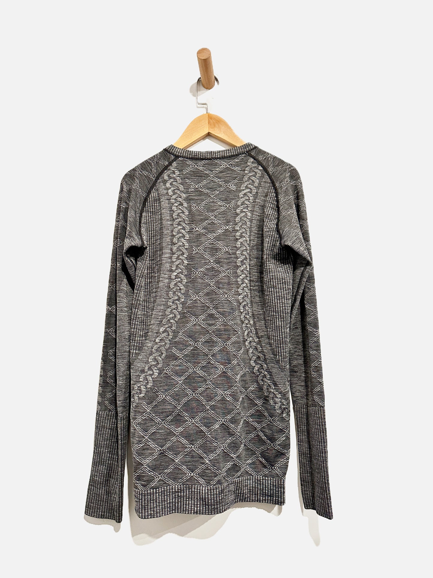Lululemon Rest Less Gray Cable Knit Long Sleeve