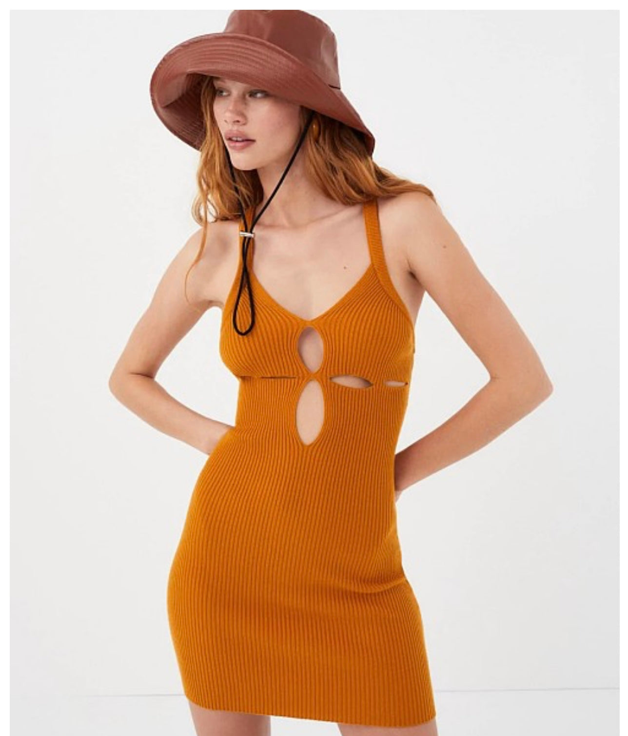 For Love & Lemons Maggie Mini Dress in Yellow - Small