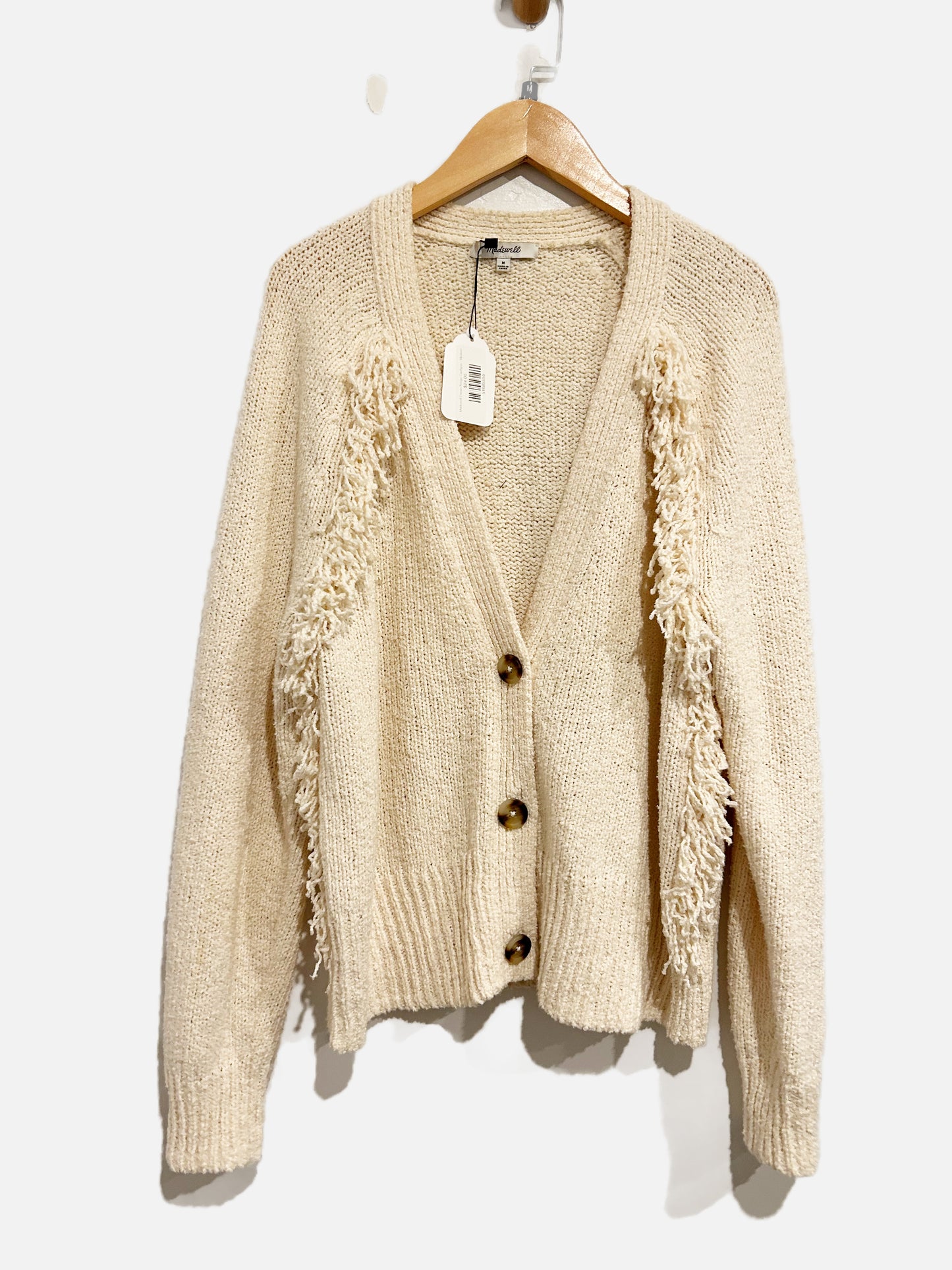 Madewell Cream Fringe Cardigan - Medium
