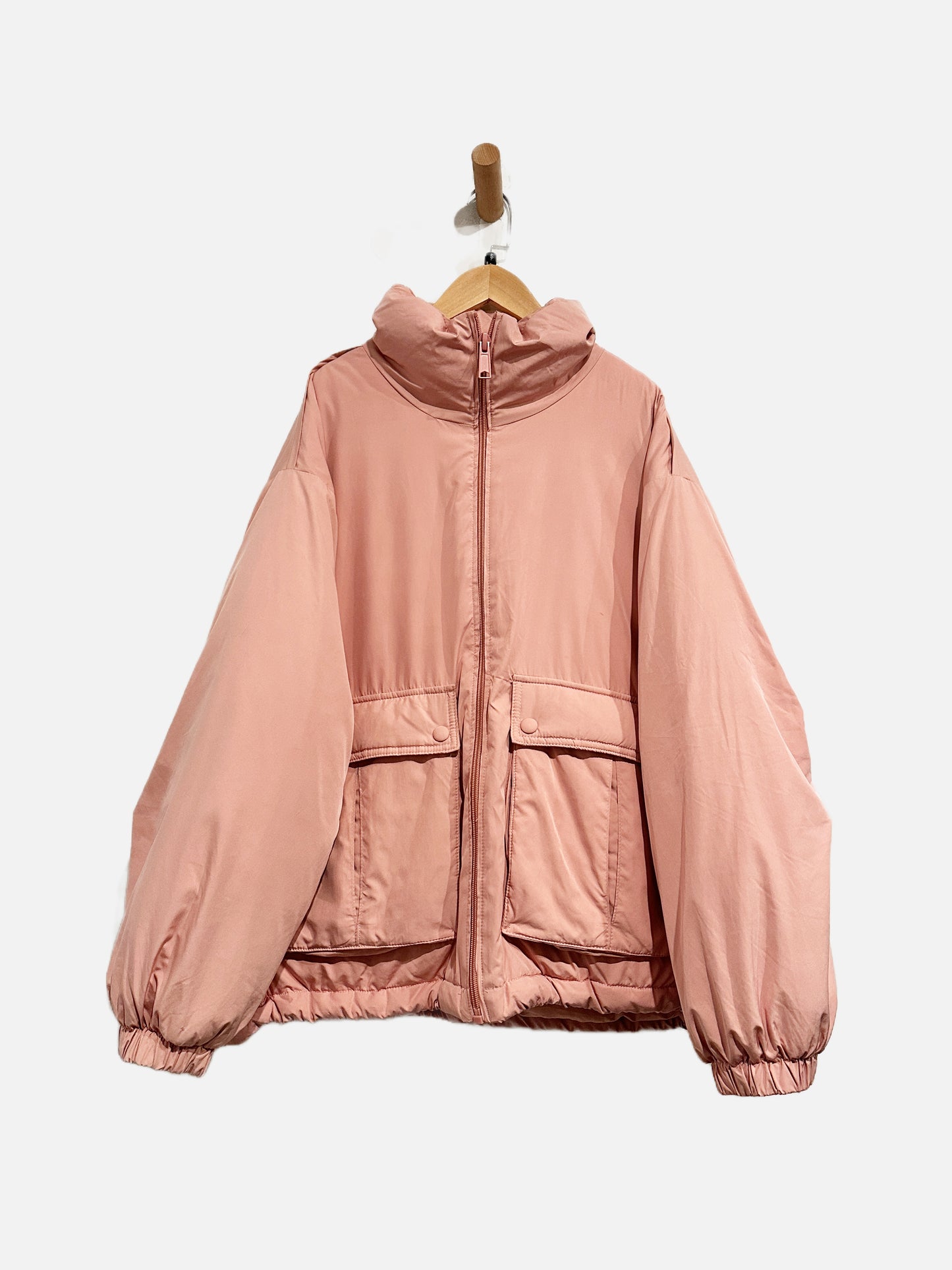 Free People Duvet Bomber Jacket in Pink - Small