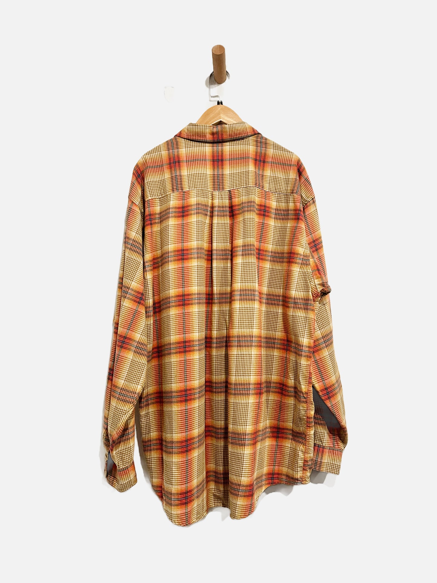 Patagonia Mens Vintage Orange Plaid Shirt - Large