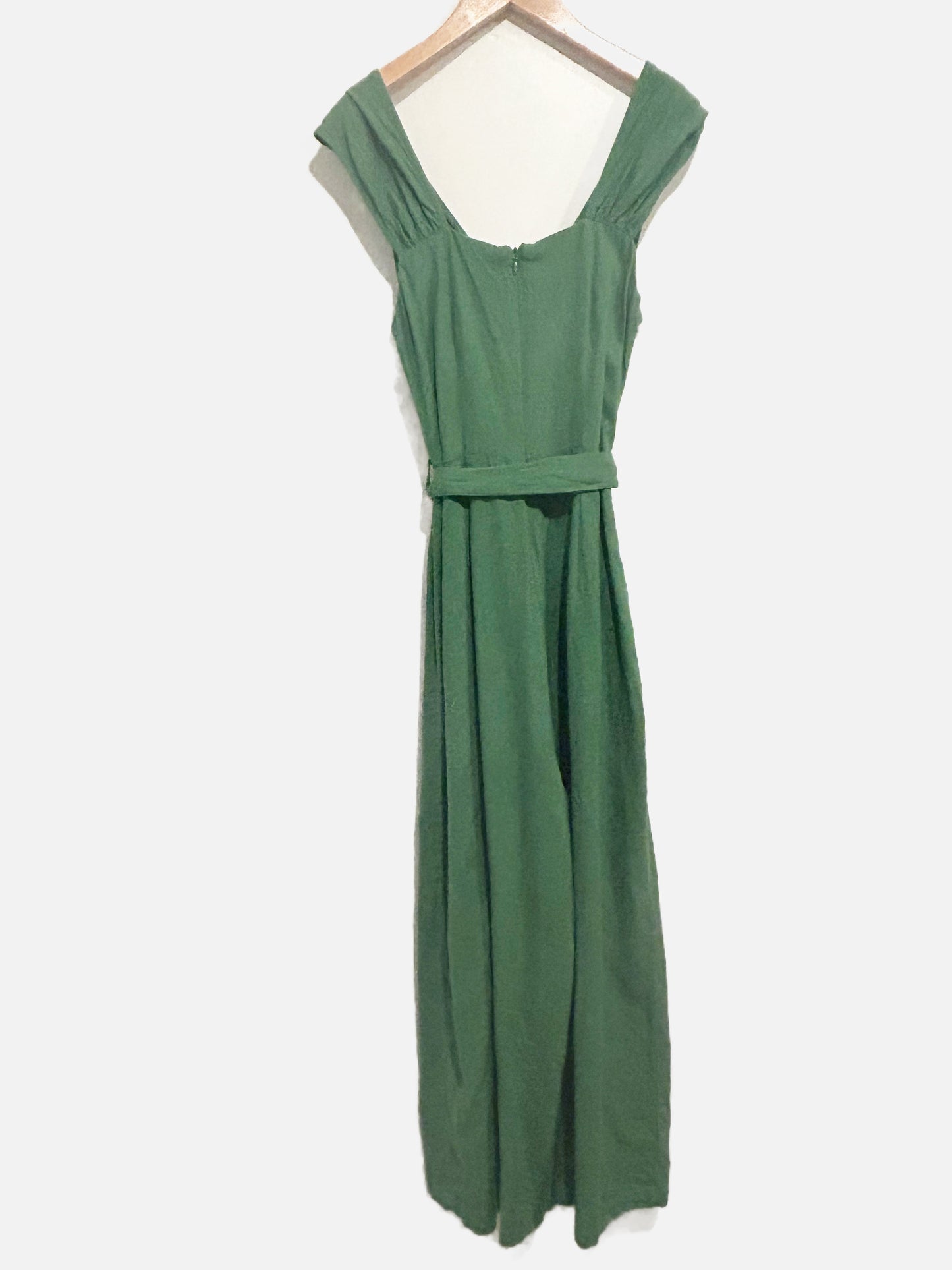 MNG Green Linen Jumpsuit - XS
