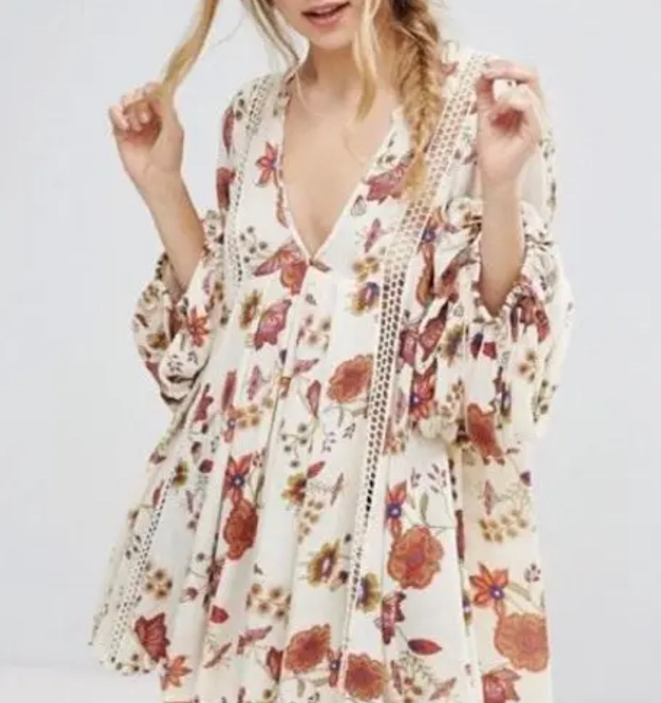 Free People Just the Two of Us Floral Tunic - XS