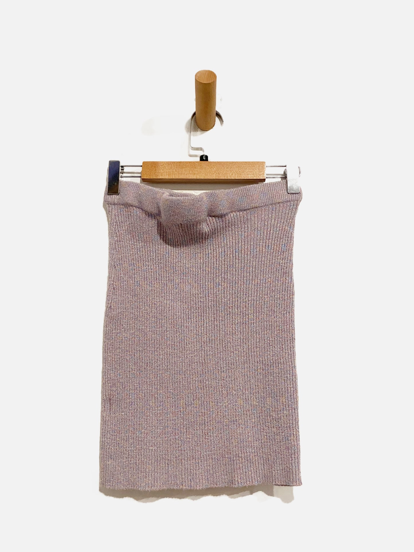 Superdown Purple Knit Crop Top & Skirt Set - Large