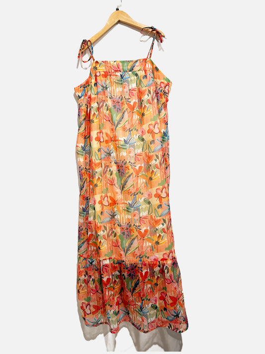 World Market Colorful Floral Tropics Dress - L/XL