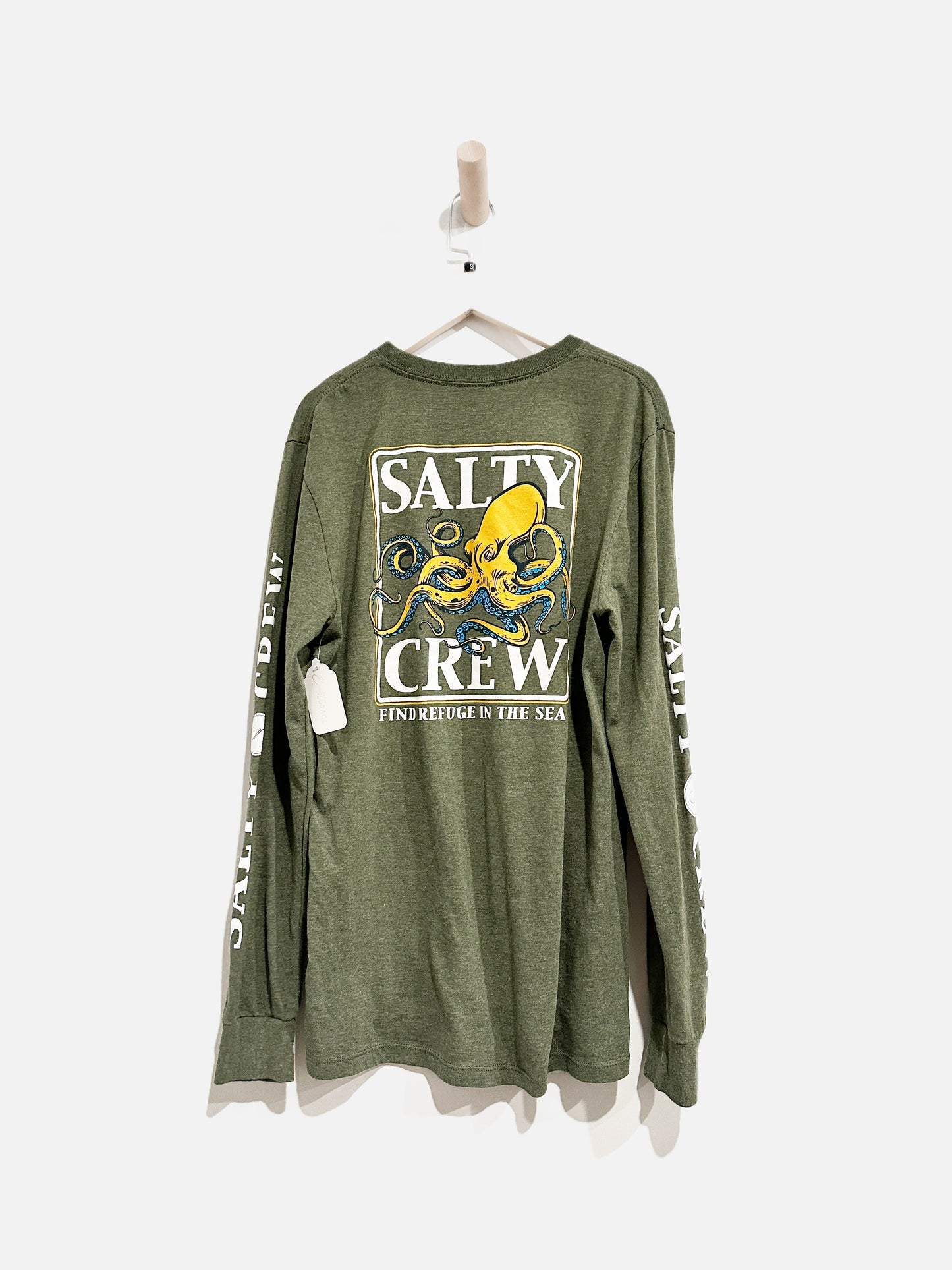 Salty Crew Green Graphic LS Top - Small