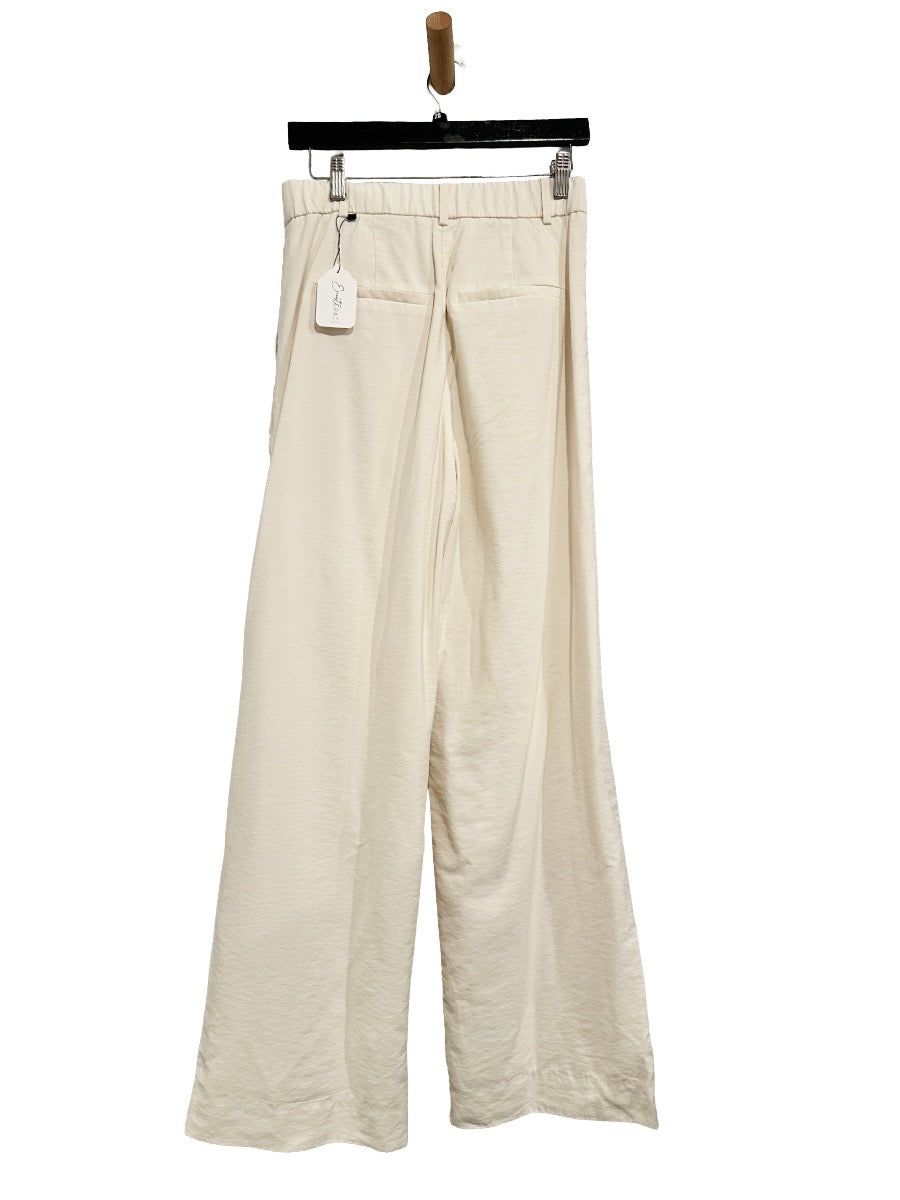 Abercrombie & Fitch Cream Sloane Tailored Wide Leg Pants - 28